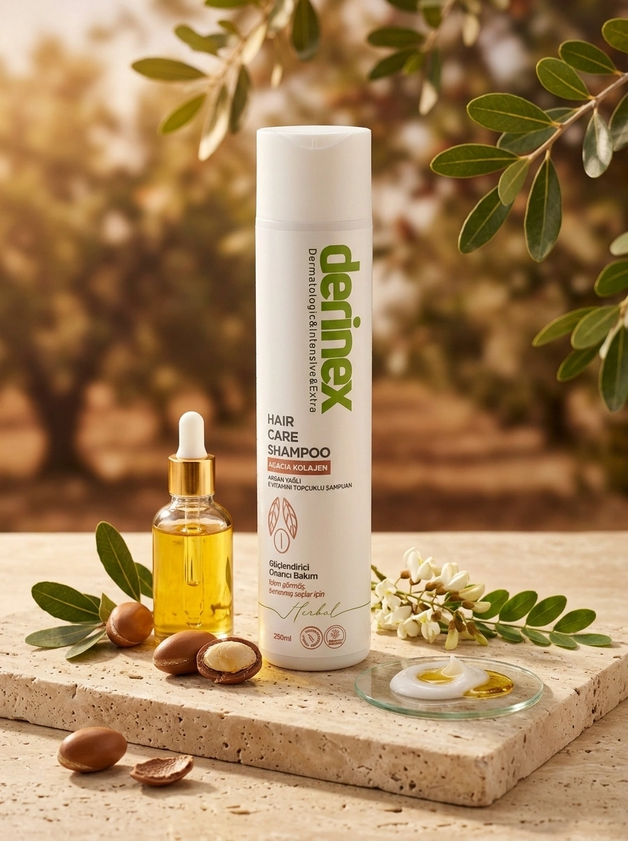 derinex Hair Care Shampoo Argan Yağlı